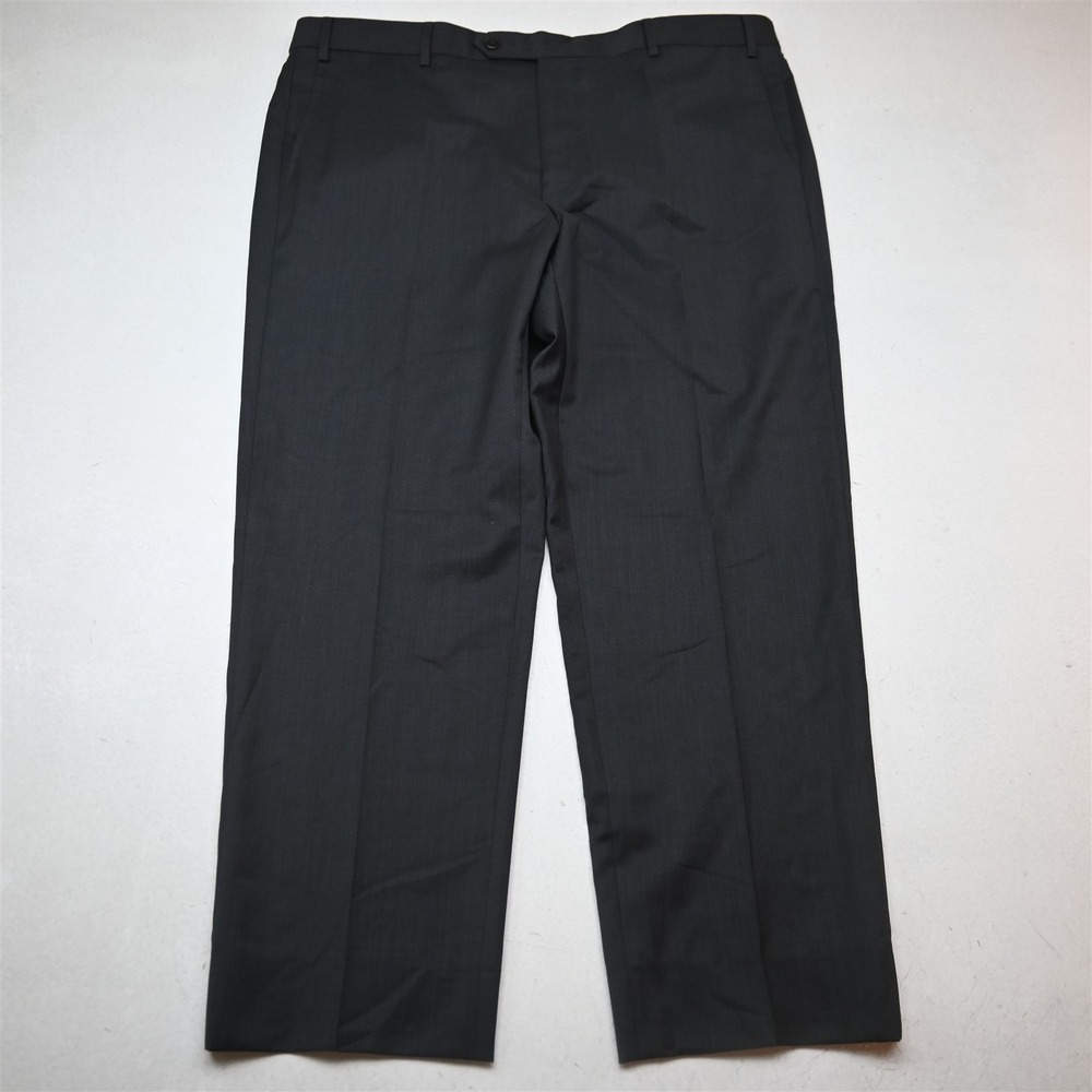 Zanella 40x29 Charcoal Gray 100% Wool Devon Straight Italy Made Dress Mens Pants